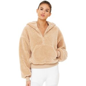 Alo Yoga streetside hoodie camel color size small
